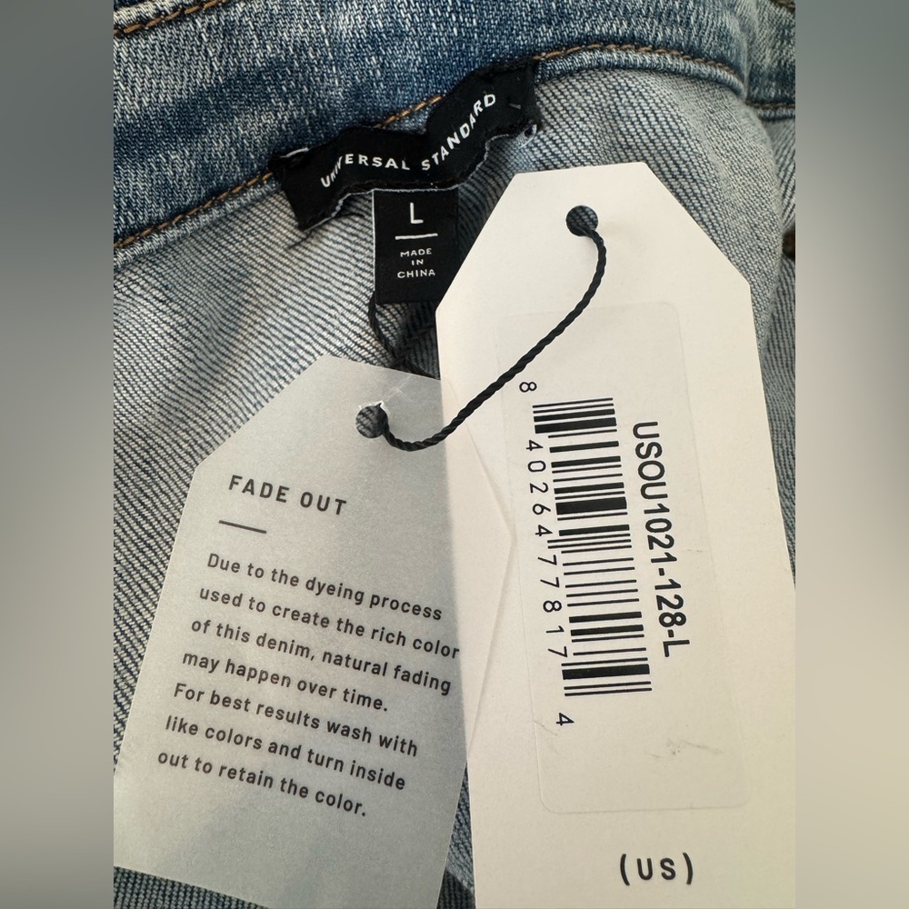 Universal Standard Women's Denim Chore Jacket Longline Oversized NWT Large - Picture 11 of 12